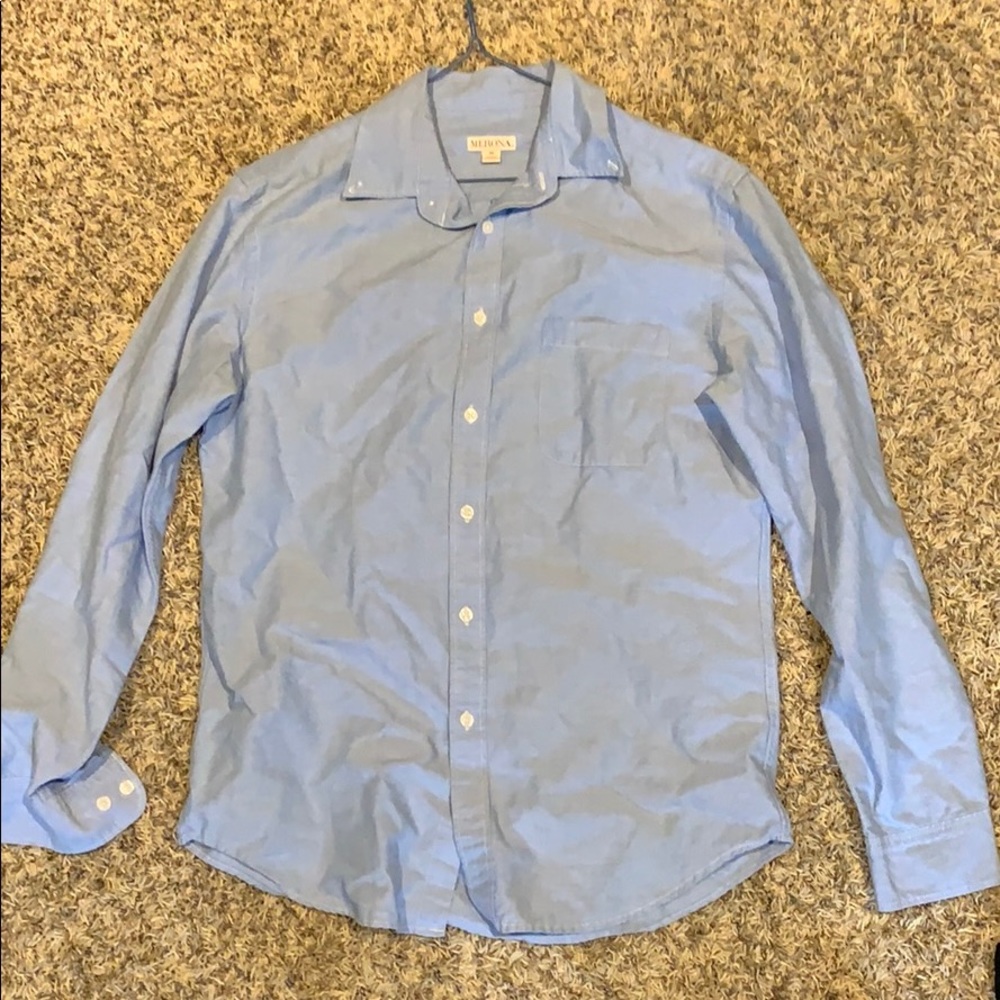 Blue button down